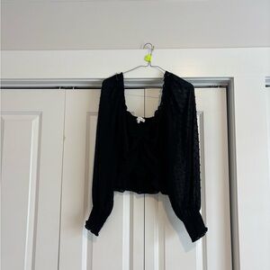 Heartloom Black Textured Blouse